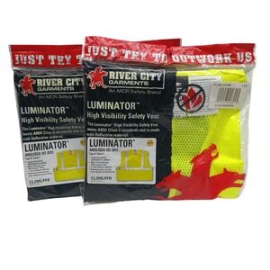 2x MCR Safety CL2MLPFR Type R Class 2 Limited Flammability Breakaway Safety Vest